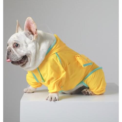Dog Raincoat Pet Waterproof Detachable Rain Jacket Dogs Water Resistant Clothes for Dogs fashion Patterns Pet Coat for Rainy Day