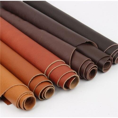 The Whole Head Layer Cowhide Brown Series Genuine Leather Fabric DIY Sofa Lychee Pattern Leather