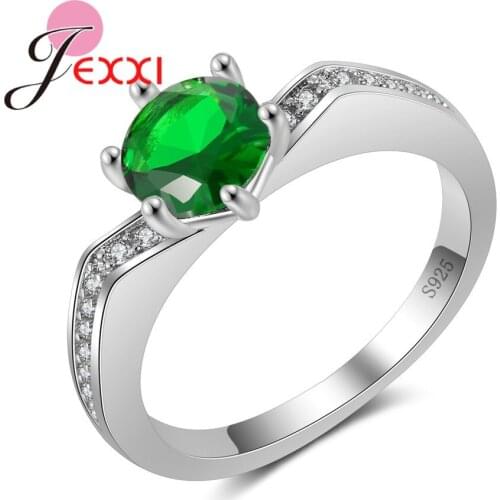 Hot Attractive Cute Style Multicolor Cubic Zirconia 925 Sterling Silver Solid Fantasy Generous Female Festival Ring Gift