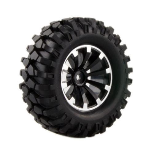 4PCS 1/10 1.9Inch Off Road Climb Rock Crawler Car Tires Super Soft 96MM Rubber Tyre Wheel Rim Hex 12MM For Tamiya CC01 D90 601B