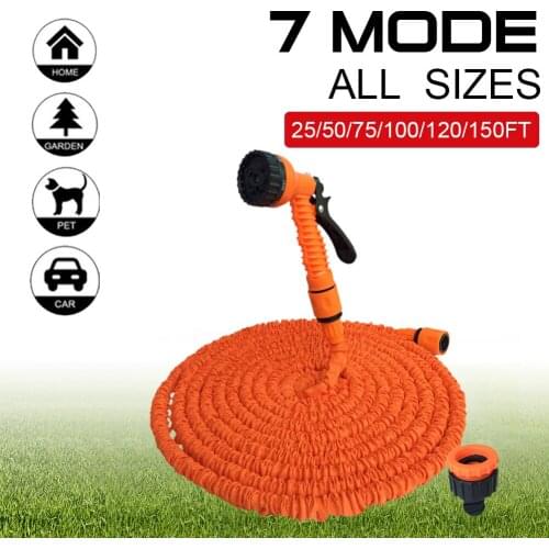 25 - 150FT high pressure car wash water gun with seven functions, expandable hose, high pressure washer nozzle, car water gun