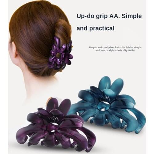 NEW Quality Thickened Plastic 10CM Hair Crabs Classic Flower Type Ponytail Holder Claw For Temperament Women