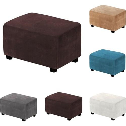 Hot Stretch Fleece Sofa Couch Pedal Cover Recliner Canap Case Slipcover Stretch High Elastic Footrest Cover Stool Covers