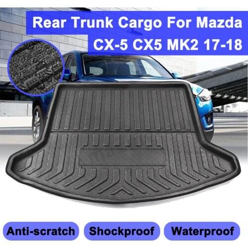 Rear Trunk Cargo Boot Liner Car styling Interior Accessories Waterproof Mat for Mazda CX-5 CX5 MK2 2017 2018 Shockproof