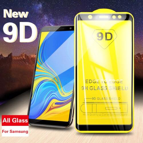 9D Full Cover Tempered Glass For Samsung Galaxy A5 A7 2017 A750 A6 A9 2018 Screen Protector For Samsung J5 J6 Protective Glass