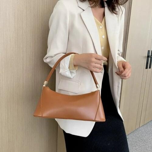 Female Tote Baguette Purse Handbags Crocodile Pattern Women Underarm Bag Vintage Design PU Leather Ladies Small Shoulder Bags