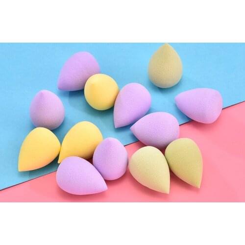 1/2/3Pcs 3 Colors Mini Makeup Egg Super Soft Sponge No Powder Makeup Cotton Lip Makeup Puff Eyeshadow Makeup Egg Random Color