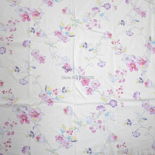 2018 Free shipping 160CM Width Flower Cotton Fabric / Floral Printed telas patchwork fabric