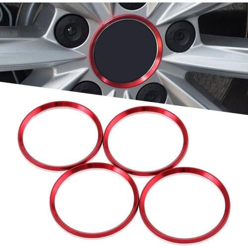 4PCS Car Wheel Cover Logo Ring Sticker accessories for SEAT Ibiza Leon Toledo Arosa Alhambra Exeo FR Supercopa Mii Altea Cordoba