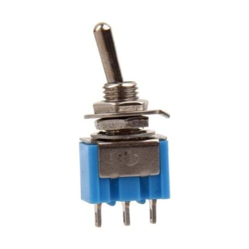 5 Pcs AC 250V/3A 120V/6A On-Off 2 Position Spdt Self Locking Toggle Switch blue MTS-102