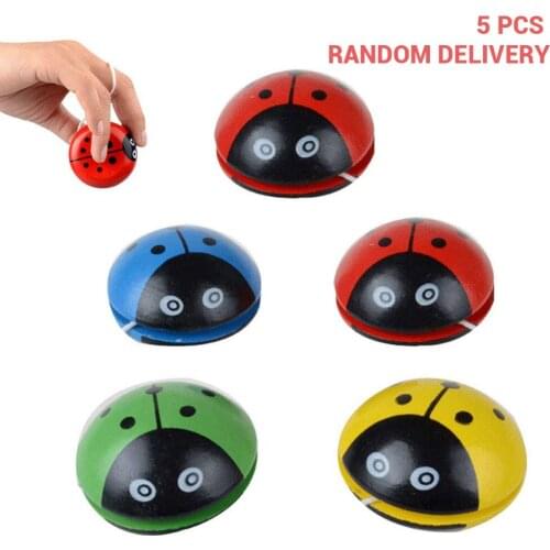 5Pcs/pack Wooden Classic Yoyo Toys Creative Baby Educational Hand-Eye Coordination Development For Children Yoyo Ball