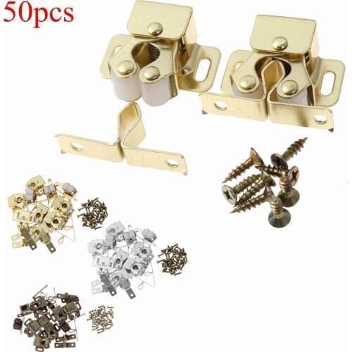 50Pcs Magnetic Door Stops Stainless Steel Door Stopper Available Closet Stop Holders W/Screws Catch Wardrobe Furniture Hardware