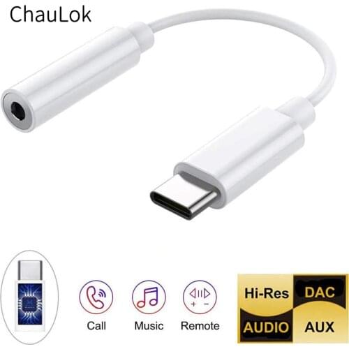 Type-C to 3.5mm Headphone Jack Adapter DAC USB C to 3.5mm Aux Converter For Pixel 4 3 2 XL Huawei Xiaomi 10 Oneplus Samsung S20