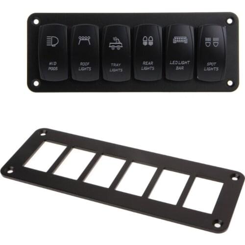 Aluminum Rocker Switch Panel 2/3/4/6 Way Housing Holder For Car Boat Auto Parts E7CA