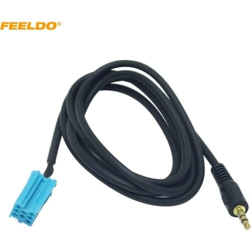 FEELDO Car Stereo Female 3.5mm Audio Aux Input Cable Adaptet For VW Golf Passat B5 Bora Polo Blaupunkt #MX5742