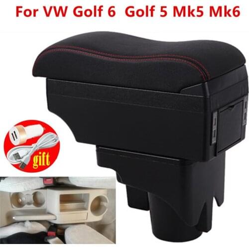 For VW Golf 6 Armrest box For Golf 5 Mk5 Mk6 jetta 5 Interior special Retrofit parts Car Armrest box Center Storage box