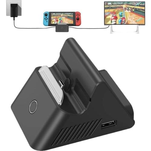 Original For Nintendo Switch Dock Portable Anti-slip Charging Base Docking Station 4 Air Outlet Cooling Convert Video And Audio