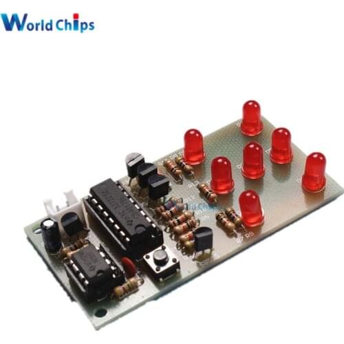 Electronic Dice NE555 LED Module CD4017 DIY Kit 5mm Red LED 4.5-5V ICSK057A Electronic Module Fun Kit