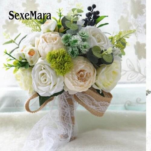 Red purple New Arrival 3Colors wedding bouquet Handmade buque de noivas wedding flowers bridal bouquets ramos de novia