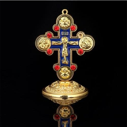 Religious Orthodox Church Jesus Cross Statue, Religious Orthodox Church Cross Decoration, Christmas Gifts 90x55mm