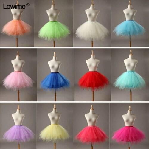 Cheap Flower Girl Mini Rainbow Tulle Petticoat Girls Puffy Crinoline Underskirts For Short Dresses Petticoat Kids Under Skirt