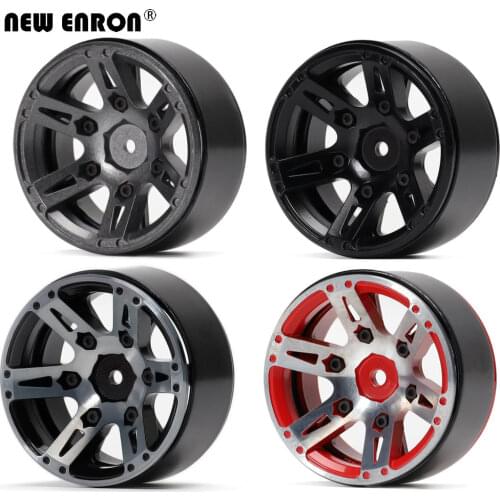 NEW ENRON 1.9" Alloy 54*44*27 Beadlock Wheels Hub Rim Tires for 1/10 RC Car Crawler Axial SCX10 II Traxxas TRX-4 Tamiya CC01 TF2