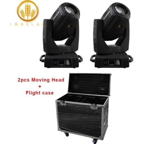 IMRELAX 2pcs 17R Beam Spot Wash 3in1 Moving Head Light Professional 350W Linear Zoom Stage DJ Light With Flight Case Package