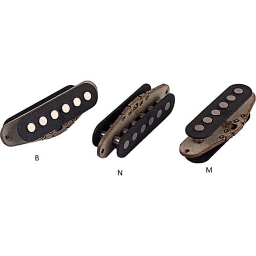 Prebuilt constructed N.M.B humbucker pickup flatwork with alnico rod magnets