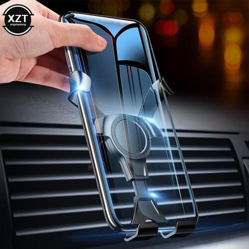 Gravity Car Mount For Mobile Phone Holder Car Air Vent Clip Stand Cell Phone GPS Support For iPhone 11 XS X XR 7 Samsung Huawei