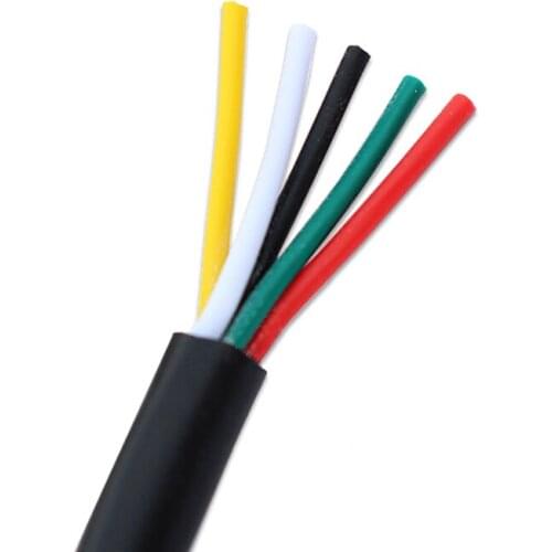 2464 Cable Sheath Wire 5 Core 28,26,24,22,20,18AWG through Extruding Production PVC Signal Control Line with Tin Copper 10m