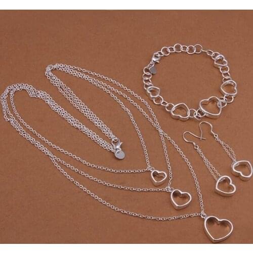 S426 925 sterling silver jewelry set, fashion jewelry set Bracelet Necklace Earring /arbajiia ghfaoyma