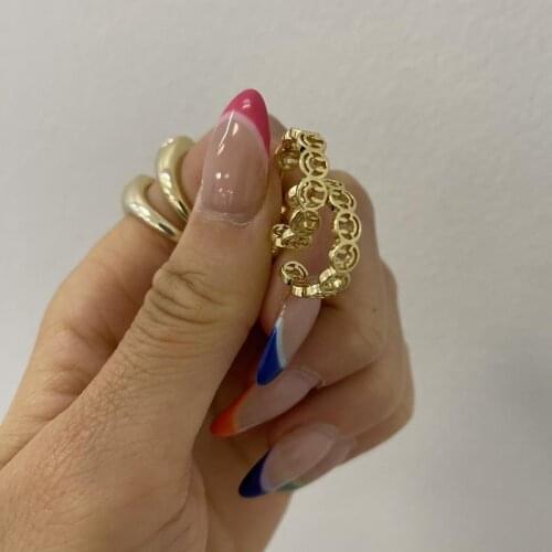 Happy Day Smile Always Full Smiley Charm Circle Hoop Trendy Girl Women Hoop Earring