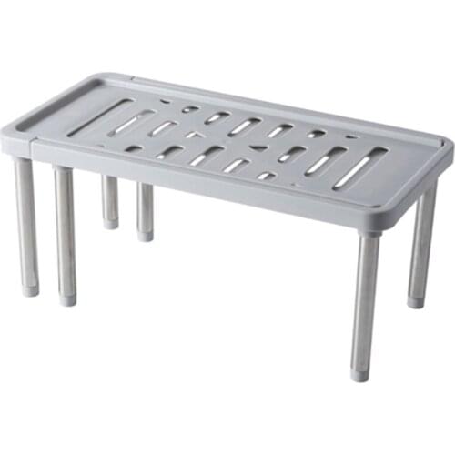 Detachable Expandable Cabinet Shelf Adjustable Kitchen Countertop Organizer Rack N58A