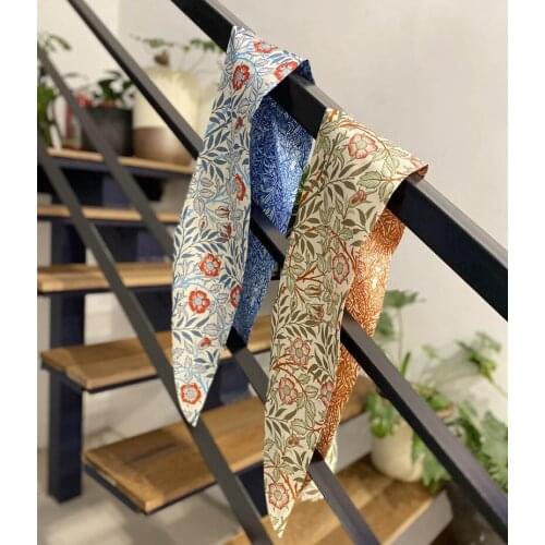 Silk Scarf Ribbon Female Mulberry Silk Thin Narrow Binding Bag Ribbon Hair Band Spring and Autumn Small Strip