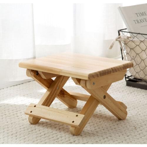 Small Folding Wooden Stool Portable Adult Travel Outting Fishing Chair Household Change Shoes Beach Space Save