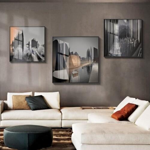 Modern architecture view Canvas Painting Posters and Print Square home Decor industry Art wall Pictures For Living Room Bedroom