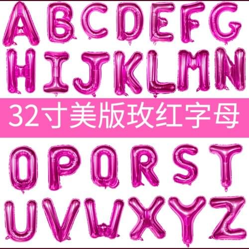 Decoration letter balloon party background wall decoration decoration balloon 32 inch US version of the rose red letter balloon