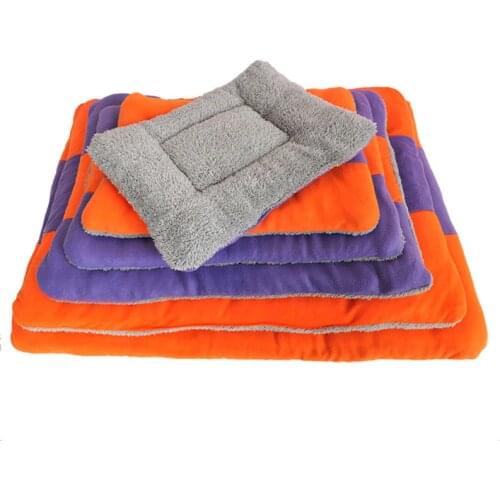 6 SIZE Striped Breathable pet Cat dog mat Dog Blanket Winter Foldable Pet Cushion fleece soft Warm Sleep Mat Sweet Dream Bed