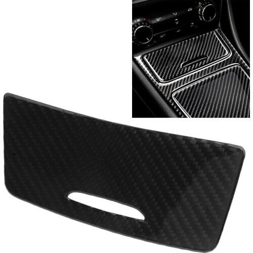 Carbon Fiber Interior Console Cigarette Lighter Ashtray Trim Cover Car Fit for Mercedes Benz A CLA GLA Class 2013-2016 2017 2018