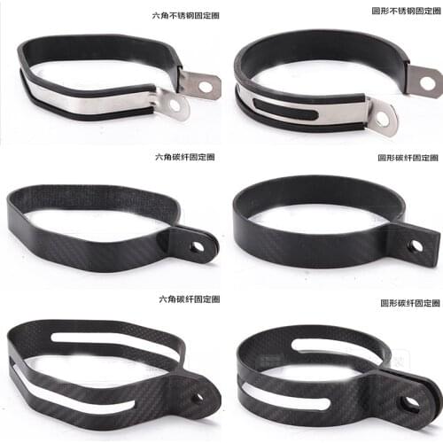 Motorcycle Parts Moto Exhaust Pipe Caliper Fit Hexagon Round Exhaust Install Fixed Bracket For Suzuki Ect