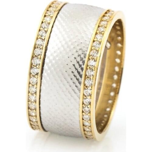 Tesbihane Elegant Design Zircon Stone 925 Sterling Silver Women Wedding Rings