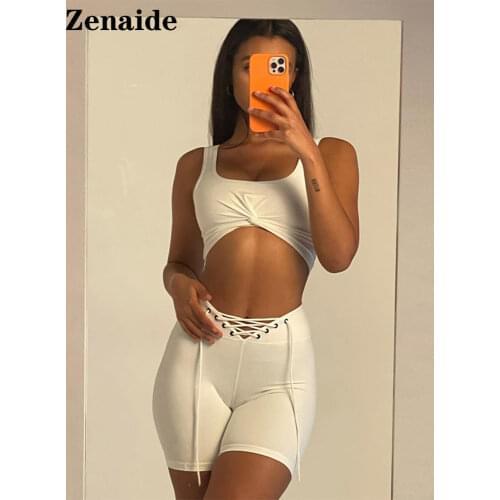 Zenaide Ribbed Crop Top Joggers Women Set Two Piece Outfits Summer 2021 Loungwear Jogging Suit Tracksuit Women