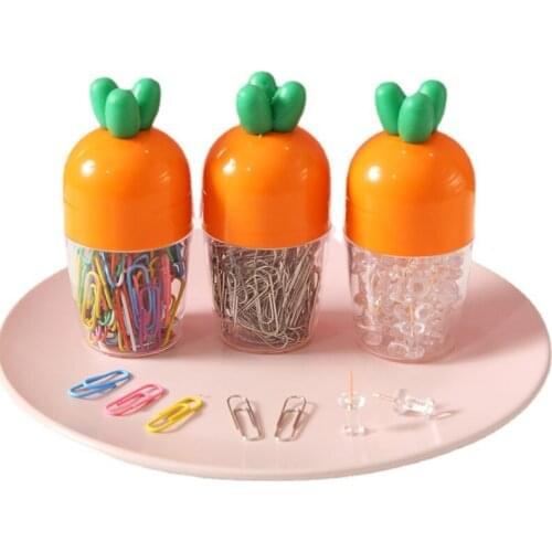 1 Box Carrot Paper Clip Set Bookmark Creative Cute Metal Art Exquisite Book Mark Page Folder Office School Supplies Stationery