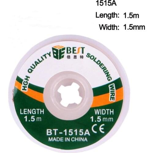 1Pc 1.5M Desoldering Braid Solder Remover Wick Wire Lead Cord Flux BGA Solder Welding Repair Tools Accessories