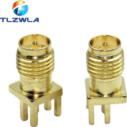 1000Pcs SMA Male Plug Solder Edge PCB Clip Mount RF Connector 1.6mm Spacing