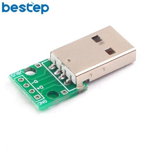 2PCS USB to DIP Adapter Converter 4 Pin for 2.54mm PCB Board Power Supply DIY