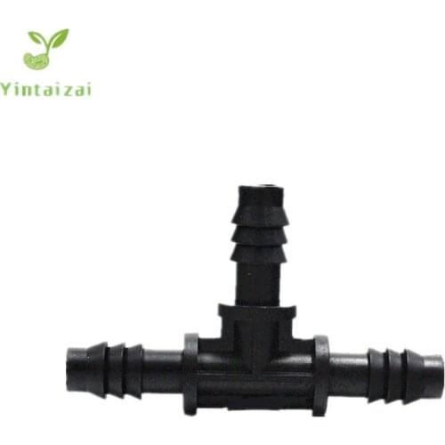 3/8" Barb Connector Tee For Microtubing (11 x 8mm)Greenhouse Watering Tools Micro Drip Fittings
