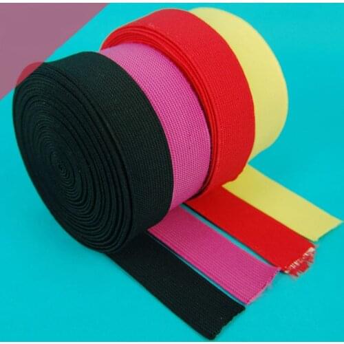 4 yards /lot New Multi-Color Black White Pink Yellow 25MM Elastic band DIY Polyster Cotton