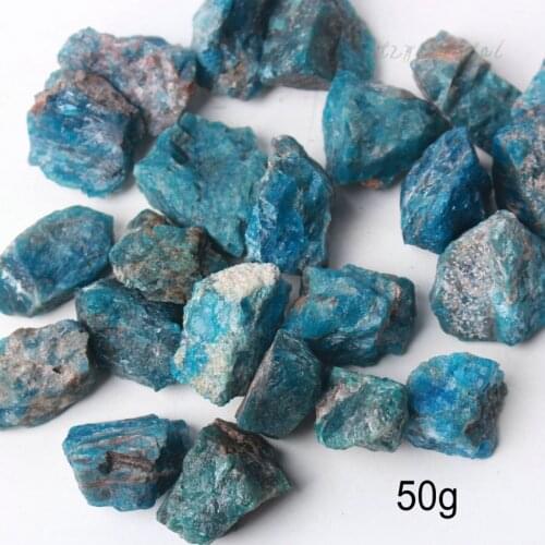 50g Natural Blue Apatite Rough Gemstone Irregular Specimen Stone