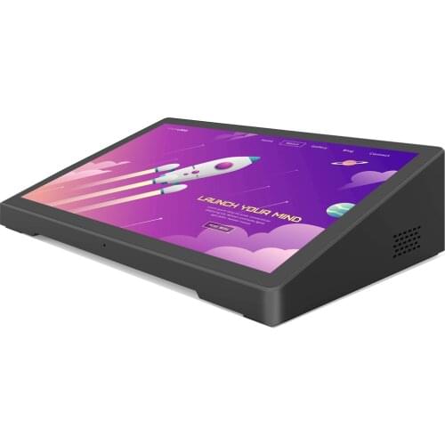 8 inch desktop Android tablet pc in White or Black (power, DC, Serial port, USB2.0, earphone, Type-C, Micro-SD, RJ45, Lock)